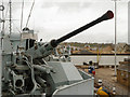 TQ7569 : HMS Cavalier, Forward Gun by David Dixon