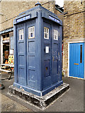 TQ7569 : Chatham Dockyard, Police Box Outside the Kent Police Museum by David Dixon