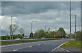 The ring road with illuminated speed warning sign