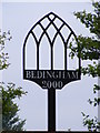 TM2993 : Bedingham Village sign by Geographer
