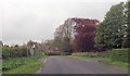 NY5563 : Bus stop and entrance to Priory by John Firth