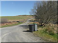 Wheelie bins at the entrance to Glenshimmeroch