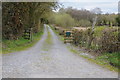 Track and footpath near Llansadwrn