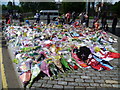 TQ4278 : Floral tributes to Drummer Lee Rigby at the Royal Artillery Barracks by Marathon