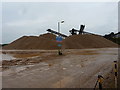 Stockpiles in Alrewas quarry