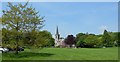 TQ3309 : Stanmer Church across the green by Paul Gillett