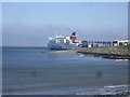 NX0569 : The Stena Line Ferry from Larne unloading at Cairnryan by Stanley Howe