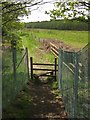 Stile below the railway line