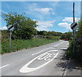 End of the 30mph zone at the edge of Aberbargoed