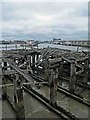 TA2811 : Rotting staithe Grimsby Docks by Steve  Fareham