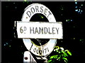 Sixpenny Handley: detail of Dean Lane finger-post