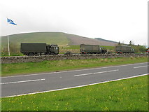 NT6906 : Army convoy at Carter Bar, English-Scottish border by David Hawgood