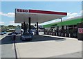 SO0451 : Esso filling station and Co-operative shop, Llanelwedd by Jaggery