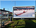 ST6270 : Zingy poster on a Bath Road billboard, Brislington, Bristol by Jaggery