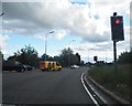 Lights on the roundabout over the M11 junction 7