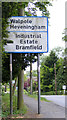 TM3876 : Roadsign on the A144 London Road by Geographer