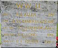 Names on Strensham War memorial WWII