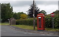 SO0933 : Bus shelter and red phonebox, Felin Fach  by Jaggery