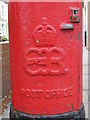 Edward VIII postbox, Borough Road / Myrtle Street, TS1 - royal cipher