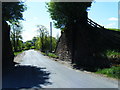 Railway bridge piers on the B745 at Drumclog