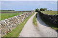 Farm access road at Fellbeck