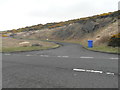 Wheelie bin at the entrance to Balsalloch