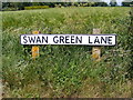 Swan Green Lane sign