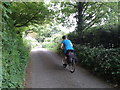 Cycling up the steep hill to Chesterblade