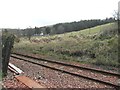 The single track railway line from Stranraer to Girvan