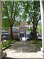 View from the portico of St Leonard?s Church, Shoreditch