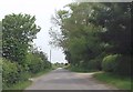 Road just north of Grove Farm