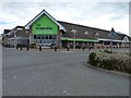 Supermarket car park at noon