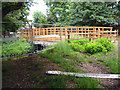 Richmond Park: New bridge under construction over Beverley Brook