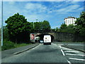 A726 passes under railway at Nitshill