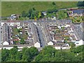 Terraced houses and back gardens, Brithdir