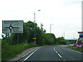 A809 nears the B8050 roundabout