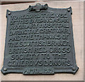 Plaque on Forres Town Hall