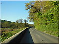 The A39 near Foxhole Wood