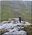 NM8682 : Rock slabs on east side of Sgurr a' Mhuidhe by Trevor Littlewood