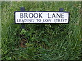 TM3684 : Brook Lane sign by Geographer