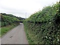 Approaching road junction near Pentre