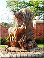 Wooden Deer Carving at Oakwood Meadows