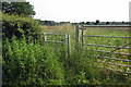 Gate on the path to Claydon Park