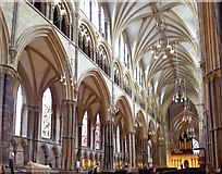 SK9771 : Lincoln Cathedral, Nave by Len Williams