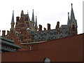 TQ3082 : The roofline of St Pancras, seen from the British Library concourse by David Purchase