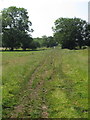 Farm track on the course of an old railway