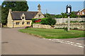 Abthorpe village sign on the green