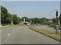 A5112 approaching Meole Brace retail park roundabout