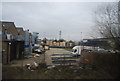 Industrial landscape by the railway line