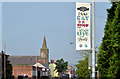 "Shop locally" sign, Ballyhackamore, Belfast